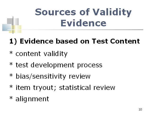 What is valid evidence?